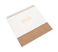 UKCOCO Standing Flip Desk Calendar Large White Wirebound Design for Monthly Scheduling with Note Space Back for Detailed Planning Home Office Classroom Organizer