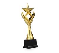 UKCOCO Star Trophy with Metallic Finish Durable Five Pointed Star Design for Party Competition Ceremony Awards and Celebration Keepsake Decoration