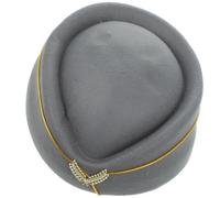 UKCOCO Stewardess Beret Cap Women Air Hostess Hat Grey Flight Attendant Beret for Performance and Cosplay
