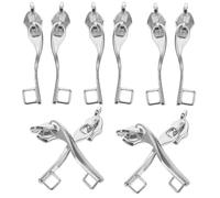 UKCOCO Sturdy Metal Double-Layer Zipper Slider Single Lock Hole, 5 Pairs Zipper Pulls for Suitcases and Outdoor Travel Luggage