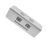 UKCOCO Sturdy Stainless Steel Restaurant Reserved Table Tent Sign with Bilingual English Chinese Text Tent Shaped Design for Party Wedding Hotel Meeting Table Holder for Reserved Seating
