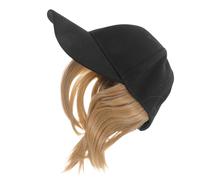 UKCOCO Sun Visor Hat Baseball Cap with Hair Attached for Women Wig Caps for Headband Wig Cap Wig Cap for Wig Making Men's Novelty Spiked Hair White Wig Cap Yellow High Temperature Wire