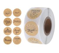 UKCOCO Thank You Stickers Roll 500 Pieces for Small Business Packaging Small Business Packaging Kraft Paper Self Adhesive Labels Show Gratitude with Stylish Appealing Look and Decorating