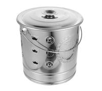 UKCOCO Thickened Small Stainless Steel Burn Bucket Metal Incinerator Can for Paper Money Sacrifices Outdoor Fire Basin Household Use