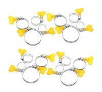 UKCOCO Thumb Screw Hose Clamps Built to Last and Wear Resistant 16pcs with Sturdy Handles Stainless Steel Adjustable American Style Water Pipe Clamps for Automotive and Home Use