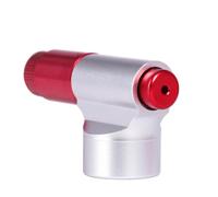 UKCOCO Tire Pump Head for Road Bikes Aluminum Alloy Air Inflator with One-click Button Compact Mini Bicycle Tyre Inflator for Motorbike and Basketball Use Red
