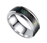 UKCOCO Titanium Steel Couple Ring Unisex Smart Temperature Ring Sterling Teardrop Design Elegant Finger Jewelry