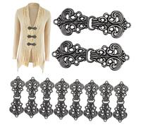 UKCOCO Toggle Buttons Cloak Clasps Frog Fasteners with Auspicious Cloud Patterns Traditional Chinese Style Sewing Buttons for Vintage Garments 10 Pairs