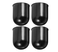 UKCOCO Toilet Cleaning Brush Cup and Convenient Storage and Maintaining Cleanliness for in 4pcs Black Scrubber Brush Cup Set round Base Holder, Stylish Modern
