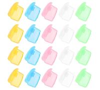UKCOCO Toothbrush Made of Sturdy Pp Material Covers Portable 100pcs Universal Toothbrush Caps Protect with Compact Travel Cover Random Color for Travel and Camping