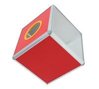 UKCOCO Transparent Red Lottery Box Medium Raffle Ticket Storage Organizer for Donation Ballot Suggestion and Game Events with Smooth Edges Safe for Fundraising and Corporate Parties