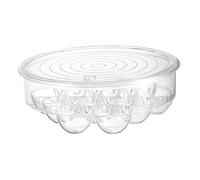 UKCOCO Transparent Refrigerator Egg Storage Container with Cover Stackable Egg Organizer Bin for Kitchen Fridge Prevent Cracking Capacity Easy Access Home Use