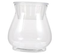 UKCOCO Transparent Small Plastic Fish Tank for Goldfish Betta Fish Compact Aquarium Vase for Home Office Decor Turtle Tank for Spaces