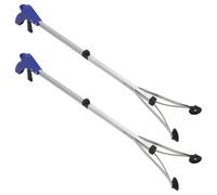 UKCOCO Trash Grabber and High Strength Elastic Clamp with Widened Clamp 2pcs Aluminium Alloy Reaching Assist Tool for Picking up Parking Tickets and Garbage in Park or Water