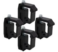 UKCOCO Truck Cap Mounting Clamps Rust-Resistant 4pcs Aluminium Alloy and Iron Construction, User-Friendly Design for Camper Shells and Ladder Racks for Rv and Truck Cargo Management