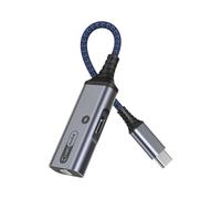 UKCOCO Type-c 2-in-1 Audio and Charging Adapter Cable 3.5mm Earphone Jack Converter with 60w Fast Charging Portable Type-c Earphone and Adapter for Laptop Smartphone Live Streaming