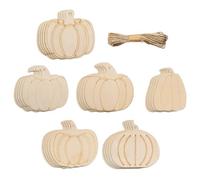 UKCOCO Unfinished Wood Pumpkin Cutout DIY Painting Piece for Creative Autumn Decorations, Easy to Decorate Beige Wooden Pumpkin Shape Suitable for Graffiti and DIY Crafts