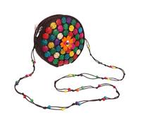UKCOCO Unique Coconut Shell Crossbody Wallet for Women Handmade Bohemian Phone Bag and Purse for and Keys Everyday Use