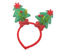 UKCOCO Unique Women's Christmas Headband Glitter Tree Bow Berry Hairband for Party