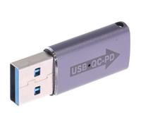 UKCOCO USB A Male to USB C Female Fast Charging Adapter Converter with Indicator Light Qc to Pd Protocol for Mobile Phones and Tablets Blue-grey