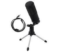 UKCOCO USB Condenser Microphone Set for Streaming and Recording, Black Cardioid Conference Call Mic with 192khz/24bit, Desktop USB Gaming Microphone Compatible with Computer and Live