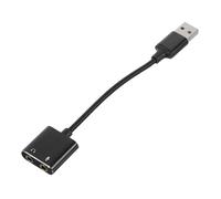 UKCOCO USB Microphone Adapter and Splitter Cable for Headphones with Aluminium Alloy and Pvc Construction, Wide Compatibility, Plug and Play, for Laptop and Tablet Audio Experience