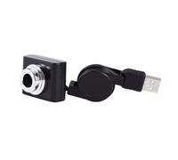 UKCOCO USB Webcam Laptop Camera with Built-in Microphone, Black Plastic and Glass, Plug and Play with Automatic White Balance, for Live Teaching and Video Calls