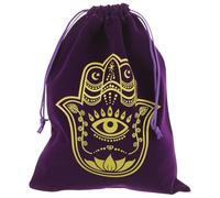 UKCOCO Velvet Drawstring Jewelry Pouch Purple 6x9 Inch Small Decorative Storage Bag for Travel Tarot Rune Dice Evil Eye