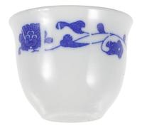 UKCOCO Vintage Chinese Ceramic Tea Cups Set, Small Cups for Home, Retro Mini Teacups for Buddhist Offerings and Tea Drinking, 3pcs Porcelain Drinkware for Rituals and Dining