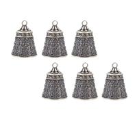 UKCOCO Vintage Copper Lection Bell Pendants Multipurpose Small Copper Bells for DIY Decoration 6pcs Chic Hanging Ornaments for Keychain Pendants and Crafts