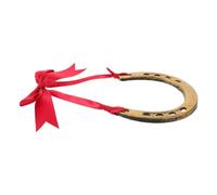 UKCOCO Vintage Decorative Cast Iron Horseshoe Wall Decor with Bowknot, Easy to Install, Suitable for Door and Living Rooms, Stylish Western Artistic Design for Indoor and Outdoor Use