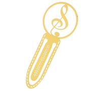 UKCOCO Vintage Metal Musical Note Bookmark for Students and Teachers, Hollow Classical Treble Clef Design, Music-Themed Reading Accessory for Book Lovers and Office Use