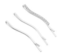 UKCOCO Vintage Rhinestone Hairpins Set for Fine Hair Elegant Korean Side Bangs Clip Trio Chic Silver Bobby Pins Hair Accessories for Women
