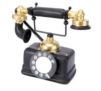 UKCOCO Vintage Telephone Ornament Retro Resin Desk Decoration with Creative Rotary Dial Design for Bar and Living Room Home Decor Accent Color Style