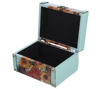 UKCOCO Vintage Trinket Box with Spacious Interior and Multi-purpose Design, Wooden and Pu Material, as A Vintage Jewellery Box Organizer Or Decorative Treasure Chest for Home Storage