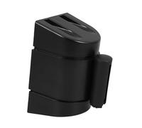 UKCOCO Wall-mounted Retractable Belt Barrier 2m with Black Plastic Housing, Safety Barricade Rope for Crowd Control, Construction Site and Event Queue Management