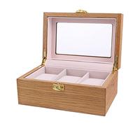 UKCOCO Watch Box Organizer Case 3 Slots Watch Display Case Wood Watch Jewelry Case Organizer for Men Women