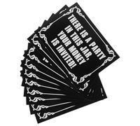 UKCOCO Waterproof Tip Jar Stickers 10pcs Black White Decals for Restaurants Bars Cafes - Funny Tip Your Waiter Labels for Food Service Kitchen Use