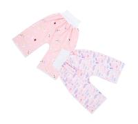 UKCOCO Waterproof Training Pants 2pcs for Ages 4-12, Cotton High Waist Potty Training Underwear Rainbow Horse and Pink Bear Designs, Reusable Leak-Proof Diaper Shorts for Boys