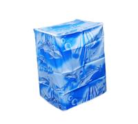 UKCOCO Waterproof Washing Machine Cover Blue Polyester Satin Cloth 58×55×87cm Fully Automatic Washing Machine Case Protector Decorative Dustproof Cover