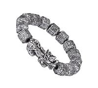 UKCOCO Wealth Attracting Buddha Bead Bracelet Stylish Pi Yao Design for Health and Prosperity Unique Fashion Accessory for Daily Wear Durable and Chic Fortune