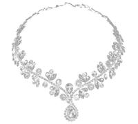 UKCOCO Wedding Headband Accessory Easy to Fix and Remove for Women, Delicate Alloy Elegant Silver Rhinestone Bridal Hair Chain for Modern Wedding and Birthday Celebrations
