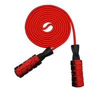 UKCOCO Weighted Jump Rope with Duplex Bearing Professional Skipping Rope for Fitness Training Suitable for Adults Students Red for Home Gym Outdoor Workouts