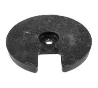 UKCOCO Weighted Table Lamp Base for DIY with Flat Bottom Surface and Wire Pass-Through Holes, Black Plastic Round Shape, Anti-Falling Support for Bedroom and Living Room Lamps