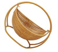 UKCOCO Wicker Trays Cradle Basket for Kitchen Counter Storage, Elegant Snack Organizer for Fruits and Snacks