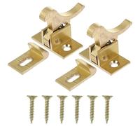 UKCOCO Window Elbow Latches Brass Locks for Cabinet Doors and Furniture Easy Mounting 2Pcs