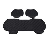 UKCOCO Winter Plush Seat Cushion Set 3pcs Black Soft Pad for Auto Plush Mat for Travel and Driving Comfort