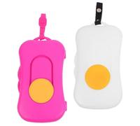 UKCOCO Wipes Tissue 2pcs Portable Silicone Box Dispenser with Button Refillable Wet Case Made of Sturdy Pp Material, Reusable and Compact for Desktop and Drawer Use