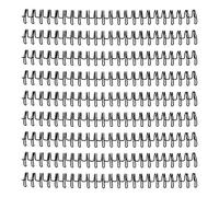 UKCOCO Wire Binding Double Loop Rings 50Pcs 23 Holes 15.9Mm Metal Iron for Office Files and Teaching Supplies