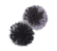 UKCOCO Wireless Mini Lavalier Microphone Windscreen Furry Wind Muff Pop Filter Noise Reduction Cover 2Pcs Portable for Live Streaming